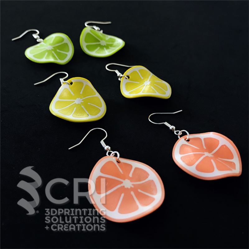 Orecchini Citrus fruits in stampa 3d